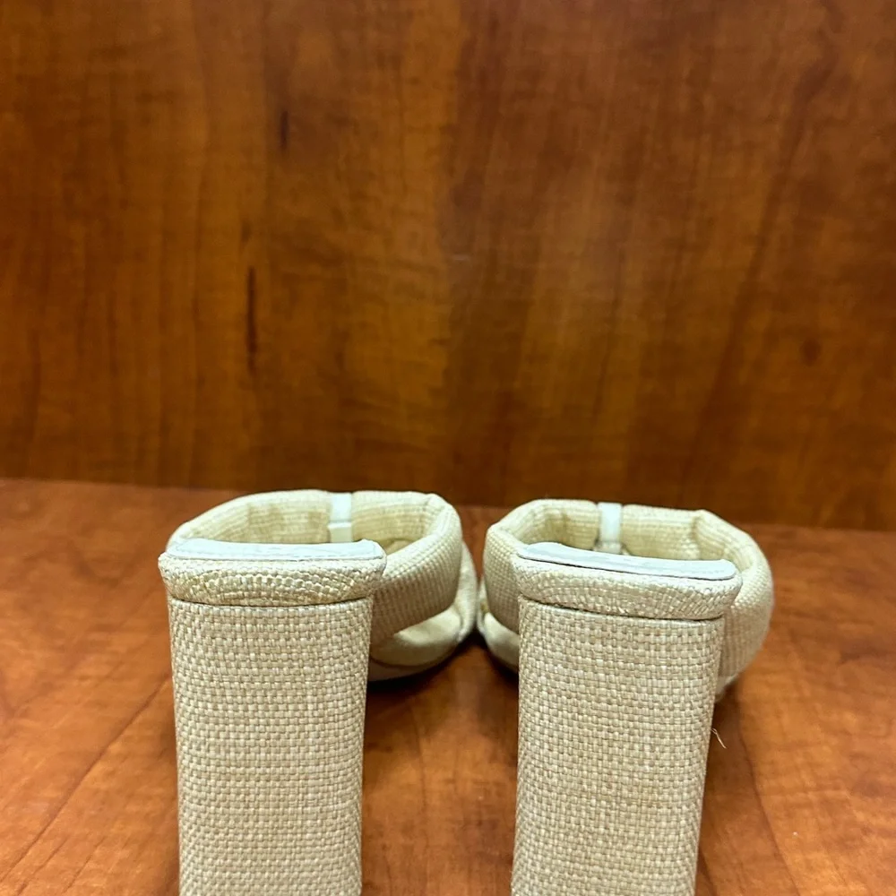 SCHUTZ Cream Textured Women's Heels - Picture 4 of 4